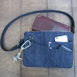 ★再販★ 岡山デニム サコッシュ Ｃ　ファスナーブラック