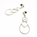 Tear Drop and Square ピアス