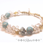  再販＊12༅೫静かな波打ち際から೫༅ 天然石 パワーストーン ブレスレット