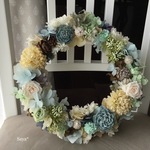 Mint Green x  Hydrangea * wreath *リース 