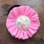 シフォンフラワーヘアゴム☆ピンク