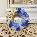 紫陽花のリースブローチ.。.:*・5✽