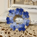 紫陽花のリースブローチ.。.:*・7✽