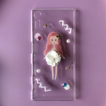 パーティーガールちゃん（ホワイト）のスマホケース（iPhone全機種.Xperia.galaxy対応）