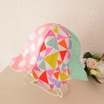 まるさんかくチューリップハット ピンク系