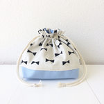 ribbon×light blue✳︎お弁当袋✳︎巾着ポーチ