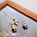 ♡black トワレ♡ノンホールピアスorピアス&ネックレス