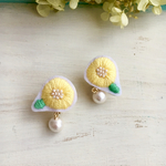 北欧  刺繍 ビタミン イヤリング ピアス