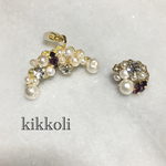 【一点もの】キラキラビジューのイヤーカフ／ピアス