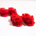 貔貅（ヒキュウ）*辰砂ビーズ　2個１セット（ペア）