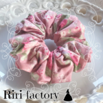 　【10個限定】300円✨スウィートローズ🌹プレーンシュシュ✨(ピンク)