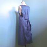 紺色ピンドット　ラップ式エプロンドレス　108