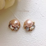 ピアス/レアカラーコットンパール petit bijoux/ピンク♡MissDaisyミスデイジー♡
