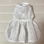 1001 犬服 刺繍レースワンピース Sサイズ