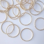 20mm＊20個＊デザイン丸カン＊ゴールドキラキラ