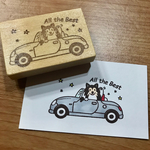 「All the best」犬（シェルティ）のゴム印♪