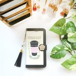 【pajour 】リゾート カフェ ×フラミンゴ　柄 手帳型 スマホケース【コーヒー】iphoneX/Xperia/plus/iphone8/xz/SC-04/AQUOS/Android/galaxy