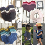 2枚目より値引き☆高品質日本製ダブルガーゼ使用☆360℃ もくもくスタイ 花びらスタイ デニム風スタイ
