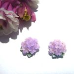 ピンクヴァイオレット紫陽花のピアス・イヤリング