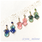 海/イルカのタイルピアス/ノンホールピアス