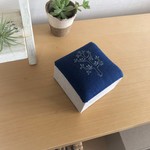 NEW北欧柄刺繍シリーズ  B〈木〉インテリアボックス（小物入れ）【受注制作】