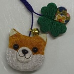 【クロマロ様オーダー】柴わんこ  (柴犬&四つ葉のクローバー) 