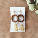 wood × clear drop pierce