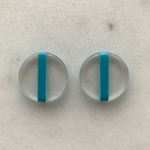 フランス ヴィンテージ ブルーライン アクリルビーズ