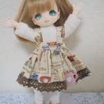 【オビツ11】ナチュラルカントリージャンパースカート:ピンク