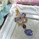 るな様専用♡ピンク×パープルの桜ストラップ