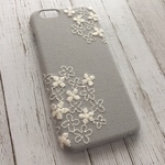 刺繍の紫陽花 iPhoneケース