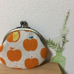 がま口財布・小《オレンジリンゴ》