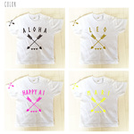 お名前入りキッズTシャツ 【ネイティブデザイン/白Tシャツ】 