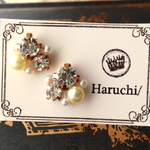 ■Ivory Pearl bijou樹脂ピアス