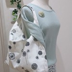 【ラスト】ワンハンドル トートバッグ 綿毛 白 