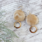 再再販♡マーブルピアス♡ベージュ