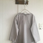 sale！北欧調コットンの肩落ち後ろリボンワンピース