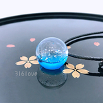 新作 世界一つだけ 海の宝物 海 UV レジン ネックレス ブルー ギフト 