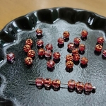 ちいさな霰   チェコグラス4㎜  クリアパープルG   18個