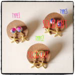 カラフル☆ヒトデチャームピアス