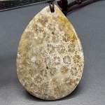 逸品希少天然石菊花石化石ペンダントトップネックレス石街129