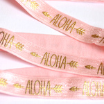 ALOHA　ARROW*ベビーピンク*ヘアタイに*ブレスレット*伸縮リボン