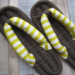 布ぞうり：Khaki２４ｃｍ/bamboo mustard
