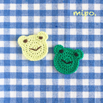 《2枚セット》ケロケロかえるさんモチーフ  レース糸【受注制作】