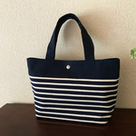 ニットボーダーのトートバッグ