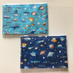 ガーゼ マスク 海の生き物 魚柄 2枚セット 子供用 給食 風邪 花粉   