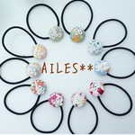 ♪送料無料♪　くるみボタンのヘアゴムでキッズもオシャレに♪　バザーや、お友達へのお土産・プレゼントにも♪
