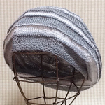 夏🌞先取りSALE🌟スタイリッシュなグレー系ミックスボーダーのベレー帽