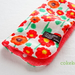 🌼 Flower Flag 🌼 ふわっふわの8重ガーゼ ハンカチ レッド 20cm⚠️タグが異なります。
