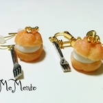プチシュークリームピアス/イヤリング/イヤホンジャック/ストラップ